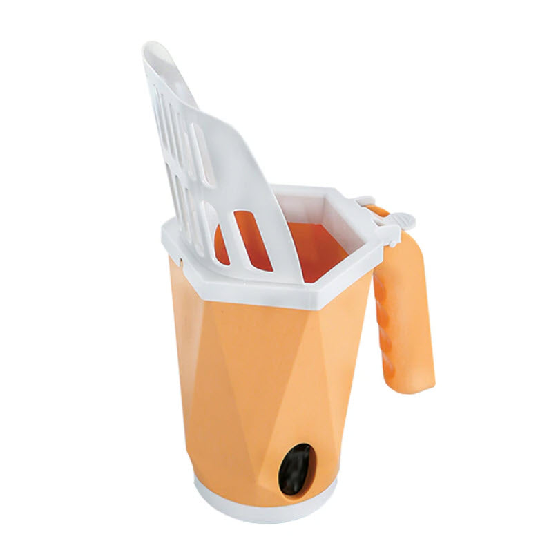 Cat litter scoop with automatic bag