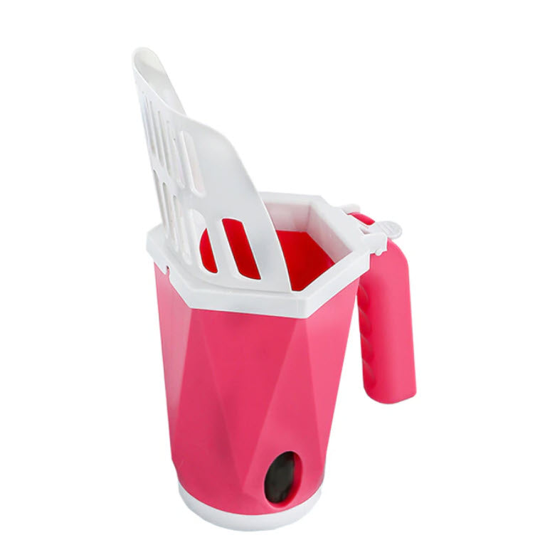 Cat litter scoop with automatic bag